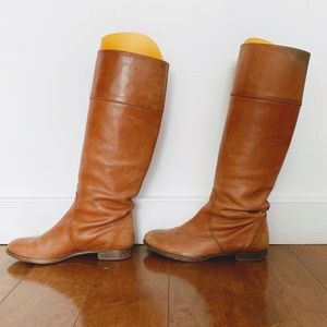 J.Crew | knee high brown real leather boots